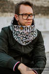 Snood Scarf (Outer fabric - 33% cotton, 55% merino wool, 5% mulberry silk, 7% cashmere; Lining - 100% cotton) - EQUILIBRIUM & BLACK
