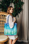 Shoulder bag made of wrap fabric (100% cotton) - SNOW QUEEN - CRYSTAL - standard size 37cmx37cm