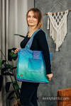 Shoulder bag made of wrap fabric (100% cotton) - PEACOCK’S TAIL - FANTASY - standard size 37cmx37cm