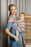 Chusta do noszenia dzieci, tkana splotem skośno-krzyżowym (100% bawełna) - LUNA - rozmiar S