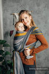 Chusta do noszenia dzieci, tkana splotem skośno-krzyżowym (100% bawełna) - SMOKY - MIÓD - rozmiar M