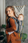 Lenny Buckle Onbuhimo baby carrier, toddler size, broken-twill weave (100% cotton) - SMOKY - HONEY