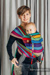 WRAP-TAI carrier Mini, broken-twill weave - 100% cotton - with hood - CAROUSEL OF COLORS