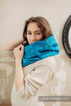 Snood Scarf (Outer fabric - 72% cotton, 28% silk; Lining - 100% cotton) - LOVE HORMONES - LOVE OCEAN & TURQUOISE