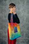 Shoulder bag made of wrap fabric (100% cotton) - RAINBOW LOTUS - standard size 37cmx37cm