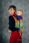 Nosidło Klamrowe ONBUHIMO z tkaniny żakardowej (100% bawełna), rozmiar Toddler - TĘCZOWY LOTOS