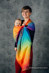 Ringsling, Jacquard Weave (100% cotton), with gathered shoulder - RAINBOW LOTUS - standard 1.8m