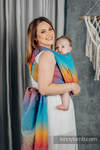 Baby Wrap, Jacquard Weave (100% cotton) - PEACOCK’S TAIL - SUNSET - size XL