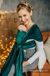 Baby sling for babies with low birthweight, Herringbone Weave, 100% cotton - EMERALD - size S