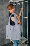 Shoulder bag made of wrap fabric (100% cotton) - LITTLE HERRINGBONE GREY - standard size 37cmx37cm