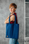Shopping bag made of wrap fabric (100% cotton) - COBALT 