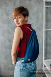 Sackpack made of wrap fabric (100% cotton) - COBALT - standard size 32cmx43cm