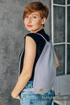 Sackpack made of wrap fabric (100% cotton) - LITTLE HERRINGBONE GREY - standard size 32cmx43cm