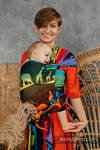 Żakardowa chusta do noszenia dzieci, bawełna - TĘCZOWE SAFARI 2.0 - rozmiar L
