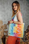 Shoulder bag made of wrap fabric (100% cotton) - DRAGONFLY RAINBOW - standard size 37cmx37cm