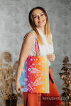 Einkaufstasche, hergestellt aus gewebtem Stoff (100% Baumwolle) - DRAGONFLY RAINBOW 