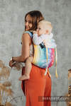 Lenny Buckle Onbuhimo baby carrier, toddler size, jacquard weave (100% cotton) - DRAGONFLY RAINBOW