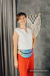 Waist Bag made of woven fabric, (100% cotton) - RAINBOW LACE SILVER