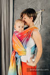 Baby Wrap, Jacquard Weave (100% cotton) - RAINBOW LACE SILVER - size L