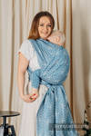 Baby Wrap, Jacquard Weave (100% linen) - LOTUS - BLUE - size XL