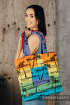 Shoulder bag made of wrap fabric (100% cotton) - RAINBOW ISLAND - standard size 37cmx37cm