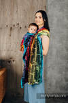 Ringsling, Jacquard Weave (100% cotton), with gathered shoulder - RAINBOW ISLAND - standard 1.8m