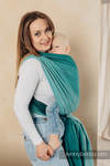 Baby Wrap, Herringbone Weave (100% cotton) - LITTLE HERRINGBONE OMBRE GREEN - size S