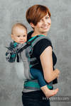 LennyGo Porte-bébé en maille ergonomique, taille bébé, sergé brisé 86 % coton, 14% polyester - SMOKY - MINT