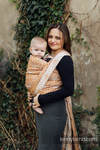 Baby Wrap, Jacquard Weave (100% linen) - LOTUS - GOLD - size XS