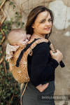 Lenny Buckle Onbuhimo baby carrier, standard size, jacquard weave (100% linen) - LOTUS - GOLD 