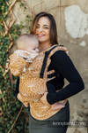 LennyGo Ergonomic Carrier, Toddler Size, jacquard weave 100% linen - LOTUS - GOLD 