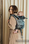 Lenny Buckle Onbuhimo baby carrier, Toddler size, jacquard weave (60% cotton 28% linen 12% tussah silk) - DRAGONFLY - TWO ELEMENTS