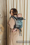 Lenny Buckle Onbuhimo baby carrier, standard size, jacquard weave (60% cotton 28% linen 12% tussah silk) - DRAGONFLY - TWO ELEMENTS
