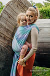 Żakardowa chusta do noszenia dzieci, 68% bawełna, 32% bambus - BIG LOVE - SIRENA - rozmiar XS