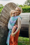 Żakardowa chusta do noszenia dzieci, 68% bawełna, 32% bambus - BIG LOVE - SIRENA - rozmiar S