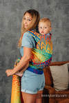 LennyHybrid Half Buckle Carrier, Preschool Size, jacquard weave 100% cotton - RAINBOW CHEVRON 
