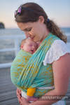 Baby Wrap, Jacquard Weave (86% cotton, 14% viscose) - PAISLEY - GLOWING DROPLETS - size XL