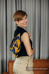 Waist Bag made of woven fabric, size large (100% cotton) - LOVKA MUSTARD & NAVY BLUE 