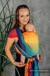 Żakardowa chusta do noszenia dzieci, bawełna - TĘCZOWA SYMFONIA - rozmiar XS
