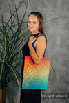 Shopping bag made of wrap fabric (100% cotton) - RAINBOW PEACOCK’S TAIL 