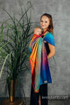 Ringsling, Jacquard Weave (100% cotton), with gathered shoulder - RAINBOW PEACOCK’S TAIL - standard 1.8m