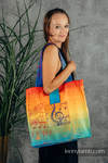 Shoulder bag made of wrap fabric (100% cotton) - RAINBOW SYMPHONY - standard size 37cmx37cm