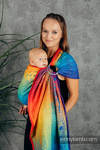 Ringsling, Jacquard Weave (100% cotton), with gathered shoulder - RAINBOW SYMPHONY - standard 1.8m