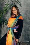Baby Wrap, Jacquard Weave (100% cotton) - RAINBOW PEACOCK’S TAIL - size S