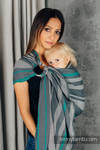 Ringsling, Broken twill Weave (100% cotton), with gathered shoulder - SMOKY - MINT - standard 1.8m (grade B)