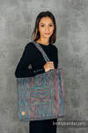 Shoulder bag made of wrap fabric (100% cotton) - COLORFUL WIND - standard size 37cmx37cm