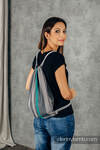 Sackpack made of wrap fabric (100% cotton) - SMOKY - MINT - standard size 32cmx43cm