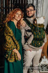 Scialle realizzato con tessuto di fascia (75% cotone, 21% lana merinos, 4% cashmere) - SDeco - Golden Moss
