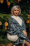Scialle realizzato con tessuto di fascia Scialle realizzato con tessuto di fascia (60% cotone, 40% lana merinos) - BOTHA - BLUE