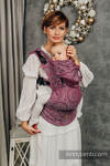 LennyGo Ergonomic Carrier, Toddler Size, jacquard weave 100% cotton - DOILY - MAROON STEEL